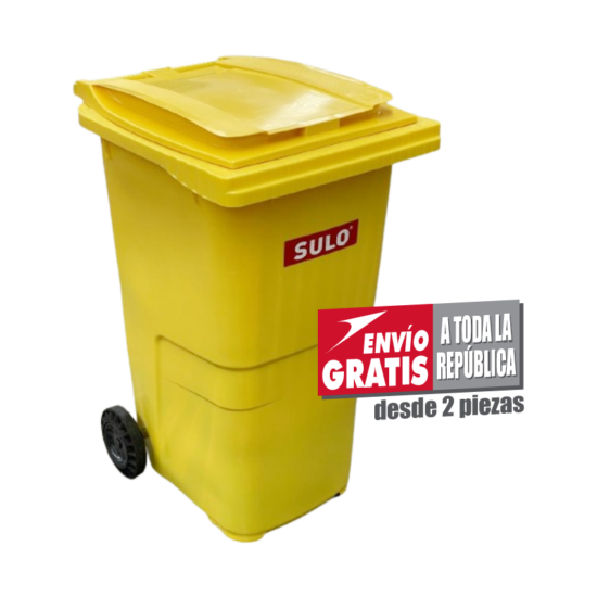 Contenedor de Basura Con Ruedas SULO 240 Litros amarillo