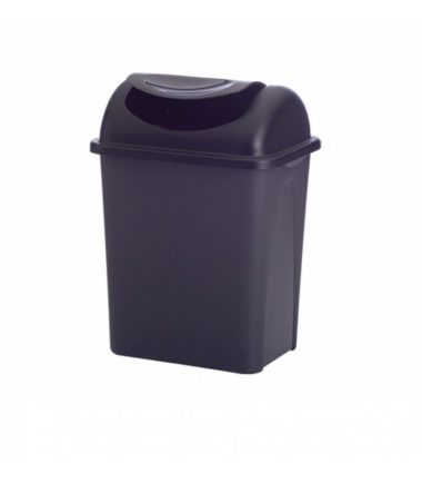 Cesto de basura de 17 litros Sablón con tapa balancín color negro