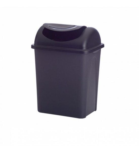 Cesto de basura de 17 litros Sablón con tapa balancín color negro