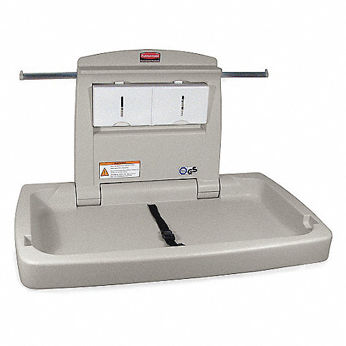 Estación para cambio de pañales vertical FG781988LPLAT de Rubbermaid color gris claro