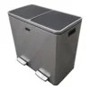 Bote Doble de Acero Inoxidable con Pedal 48 Litros