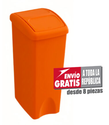 Bote de Basura Estra de 53 Litros Naranja